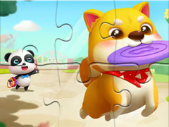 খেলা Jigsaw Puzzle: Little Panda Play With Pet