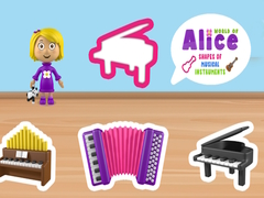 খেলা World of Alice Shapes of Musical Instruments