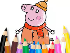 খেলা Coloring Book: Mommy Pig Winter