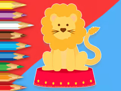 খেলা Coloring Book: Circus-Lion