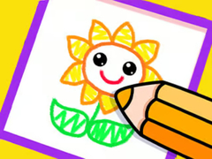 খেলা Toddler Drawing: Beautiful Flower