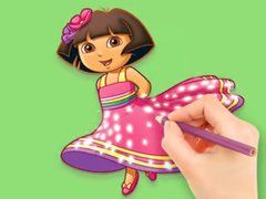 খেলা Coloring Book: Dora Prepare Party