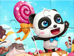 খেলা Jigsaw Puzzle: Panda Candy World