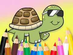 খেলা Coloring Book: Sunglasses Turtle