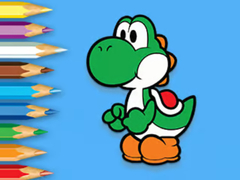 খেলা Coloring Book: Yoshi Fishing Time