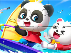 খেলা Jigsaw Puzzle: Baby Panda Sailing