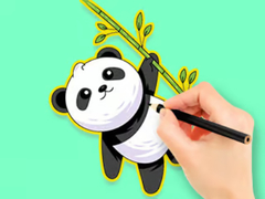 খেলা Coloring Book: Panda Eat Bamboo
