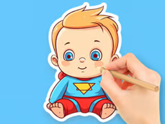 খেলা Coloring Book: Cute Super Baby