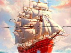 খেলা Jigsaw Puzzle: White Sailing Boat