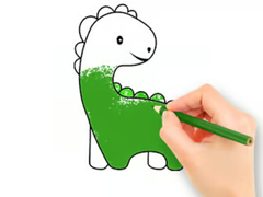 খেলা Coloring Book: Lovely Baby Dinosaur