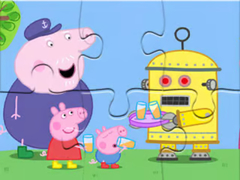 খেলা Jigsaw Puzzle: Peppa Robot