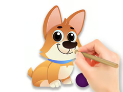 খেলা Coloring Book: Dog With Toy