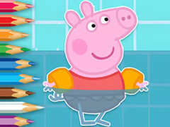খেলা Coloring Book: Peppa Swimming