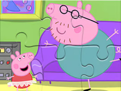 খেলা Jigsaw Puzzle: Daddy Pig Dancing