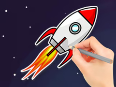 খেলা Coloring Book: Flying Rocket