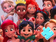 খেলা Jigsaw Puzzle: Disney Princess Family Photo