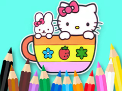 খেলা Coloring Book: Kitty Cup
