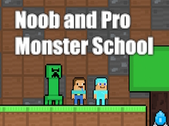 খেলা Noob and Pro Monster School
