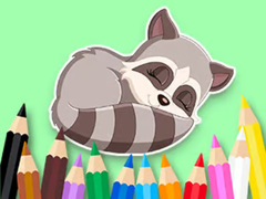 খেলা Coloring Book: Baby Raccoon