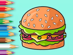 খেলা Coloring Book: Delicious Hamburger