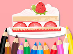 খেলা Coloring Book: Strawberry Cake