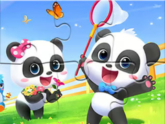 খেলা Jigsaw Puzzle: Baby Panda Spring Outing