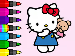 খেলা Coloring Book: Hello Kitty Teddy Bear