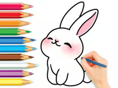 খেলা Coloring Book: Cute Rabbit