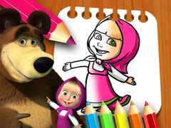 খেলা Masha & the Bear Coloring Book