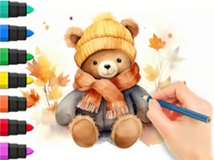 খেলা Coloring Book: Autumn Bear