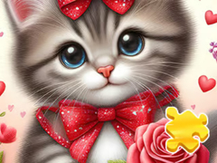 খেলা Jigsaw Puzzle: Rose Cat