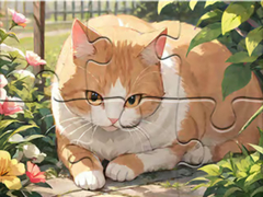খেলা Jigsaw Puzzle: Cat Garden