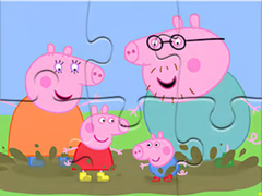 খেলা Jigsaw Puzzle: Peppa Pig Muddy Puddles