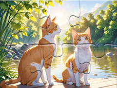 খেলা Jigsaw Puzzle: Cats In Pairs