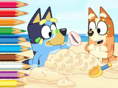 খেলা Coloring Book: Bluey On The Beach