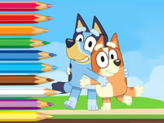 খেলা Coloring Book: Bluey And Bingo Holiday