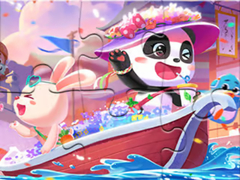 খেলা Jigsaw Puzzle: Baby Panda Fiesta