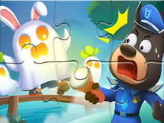 খেলা Jigsaw Puzzle: Baby Panda Haunted Town