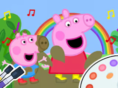 খেলা Coloring Book: Peppa Pig Muddy Funny