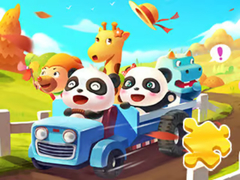 খেলা Jigsaw Puzzle: Baby Panda Autumn