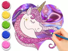 খেলা Coloring Book: Glowing Unicorn