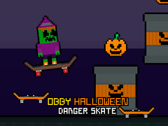 খেলা Obby Halloween Danger Skate