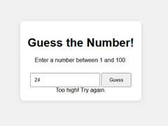 খেলা Number Guessing Game