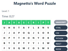 খেলা Magnetto's Word Puzzle