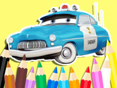 খেলা Coloring Book: Cars Sheriff