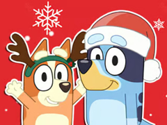খেলা Jigsaw Puzzle: Bluey Christmas Gift