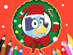 খেলা Coloring Book: Bluey Santa Claus