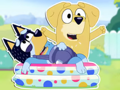 খেলা Jigsaw Puzzle: Bluey Dad Baby