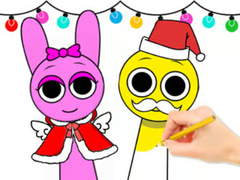 খেলা Coloring Book: Sprunki Christmas