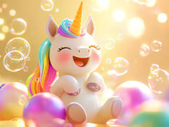 খেলা Jigsaw Puzzle: Unicorn Bubble Fun